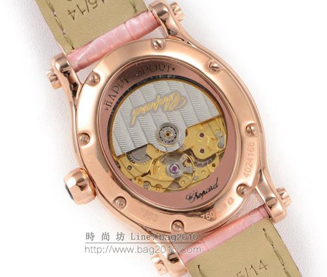 Chopard手錶 蕭邦快樂鑽系列 橢圓型機械6T28新款 蕭邦時尚女表 蕭邦機械女士腕表  hds1843